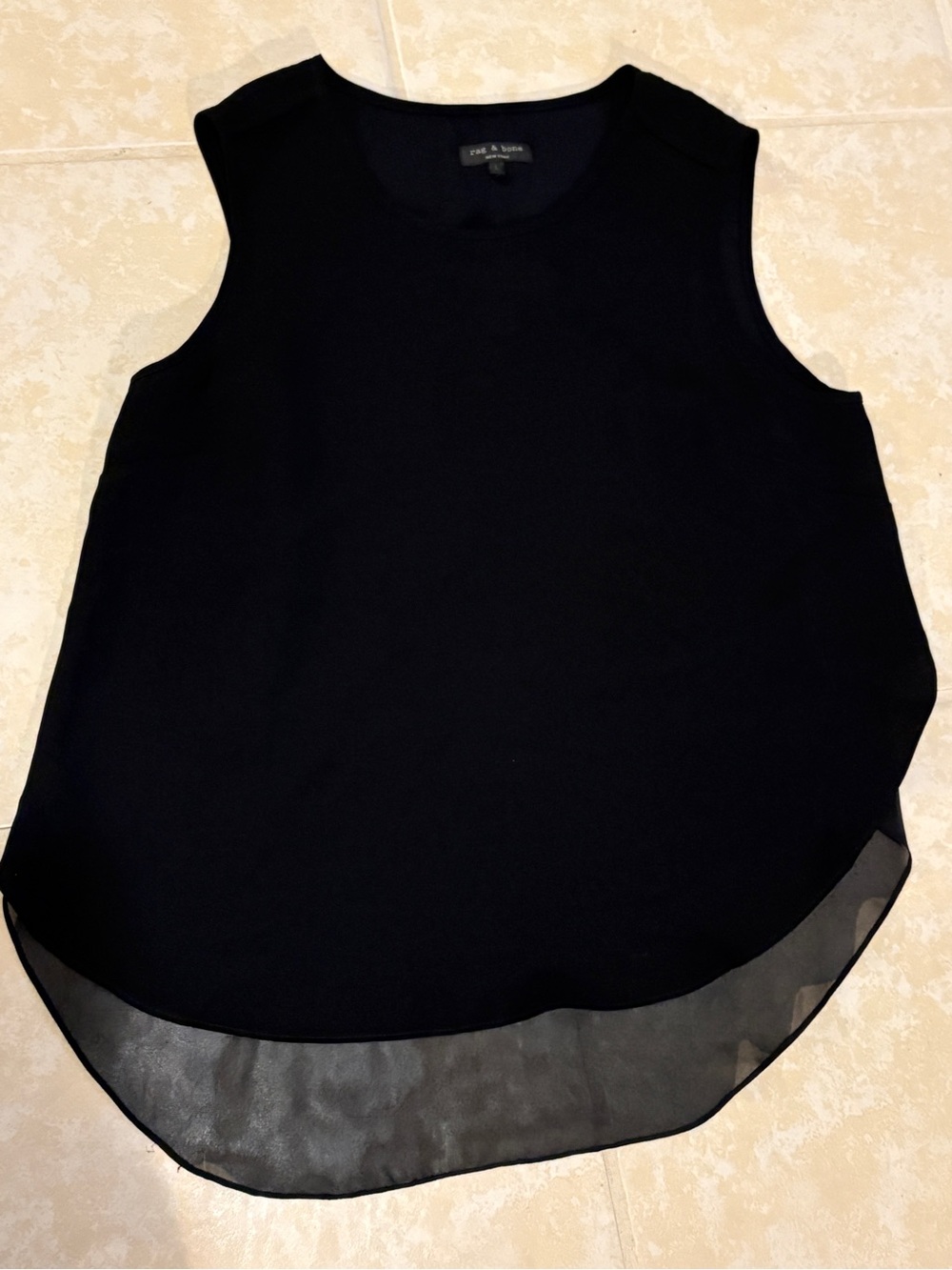 rag & bone New York "Fleet" tank Top – Black – Size Large layered